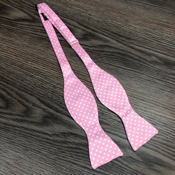 Mrs. Bow Tie Accessories Mrs Bow Tie New Pink W White Polka Dot